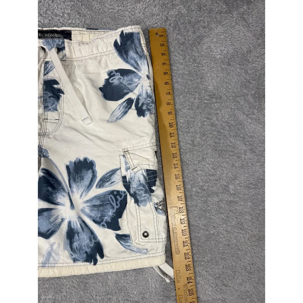 Abercrombie & Fitch Y2K Board Shorts Mens Large Floral Cargo Swim Trunks Tugger